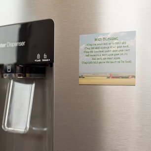 Irish Blessing Wheat Fields Photo Magnetic Card