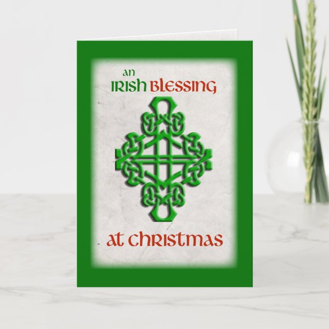 Irish Blessings at Christmas Holiday Card (Front)