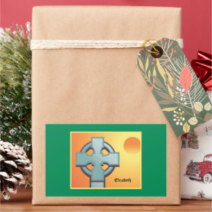 Irish Blessings Cross Personalised Rectangular Sticker