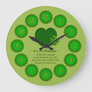 Irish Blessings-Round Wall Clock
