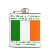 Irish Blood and Whiskey Hip Flask