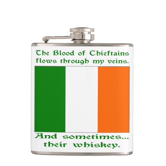 Irish Blood and Whiskey Hip Flask (Front)