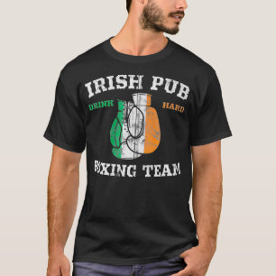 Irish Boing Pub Ireland Flag Zip  T-Shirt