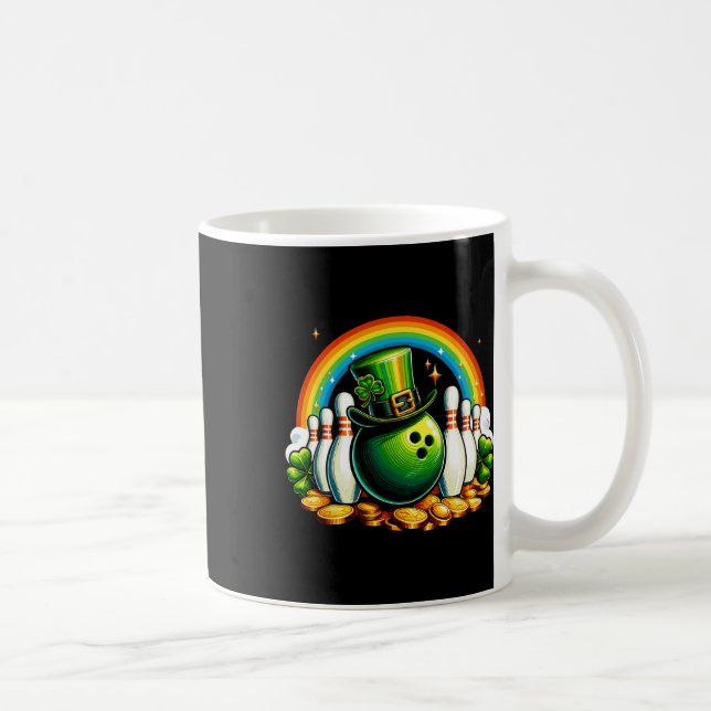 Irish Bowling Bylls Shamrock Leprechaun St Patrick Coffee Mug (Right)