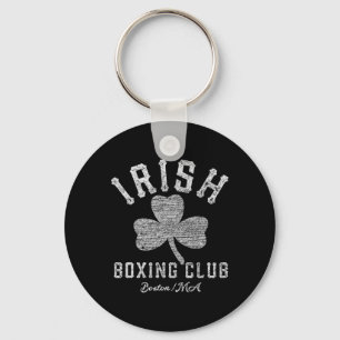Irish Boxing Club Boston Shamrock Distressed Gift  Key Ring