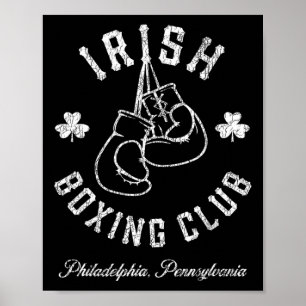 Irish Boxing Club - Boxing Gloves Philadelphia  Poster