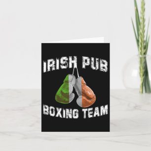Irish Boxing Funny Ireland Flag - Irish Pub  Card