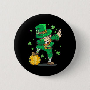 Irish Boy Dabbing Leprechaun Funny St Patrick Day 6 Cm Round Badge