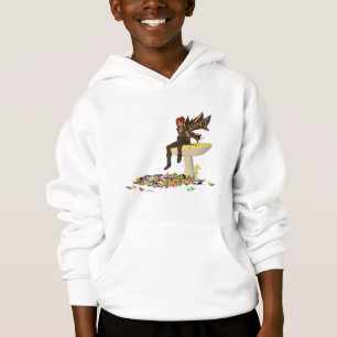 Irish Boy Fairy On Mushroom Boy's Hoodie