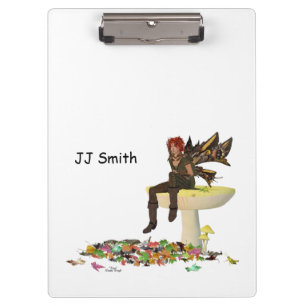 Irish Boy Fairy On Mushroom Clipboard