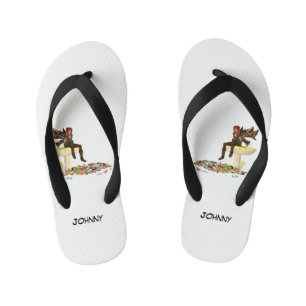 Irish Boy Fairy On Mushroom Kids Flip Flops