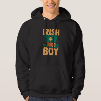 Irish Boy Green St Patricks Day Ireland Team St Pa Hoodie