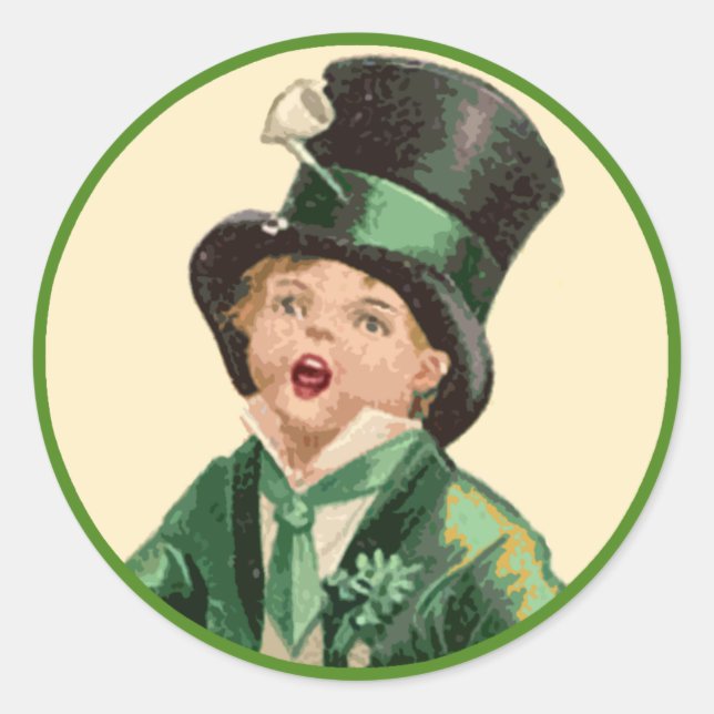 Irish Boy Singing Stickers (Front)