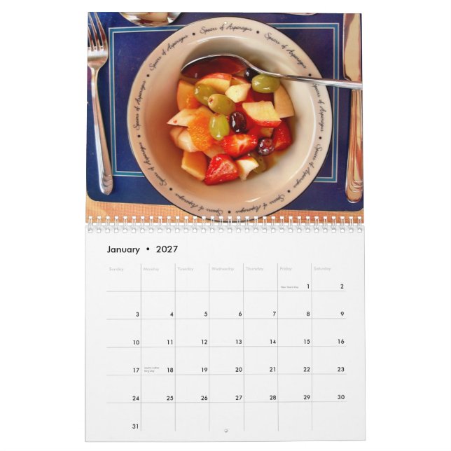 Irish Breakfast Calendar (Jan 2027)