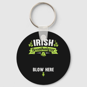 Irish Breathalyzer Blow Here St Patricks Day Inapp Key Ring
