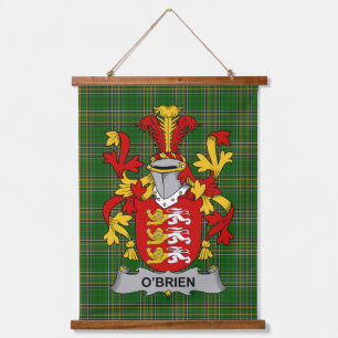 Irish Brien or O_Brien Coat of Arms Family Crest Hanging Tapestry