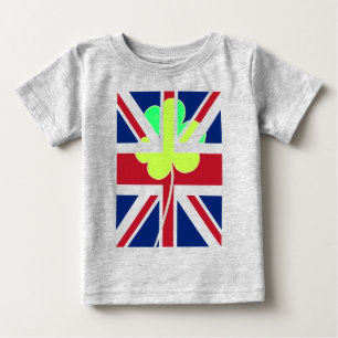 Irish British Flag Shamrock Clover St. Patrick UK Baby T-Shirt