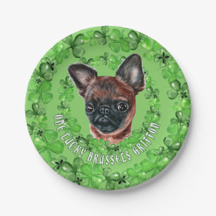 Irish Brussels Griffon Paper Plate
