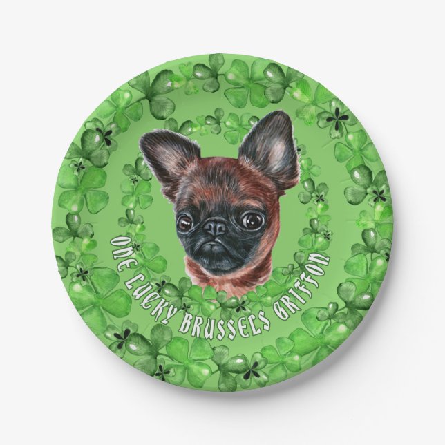 Irish Brussels Griffon Paper Plate (Front)