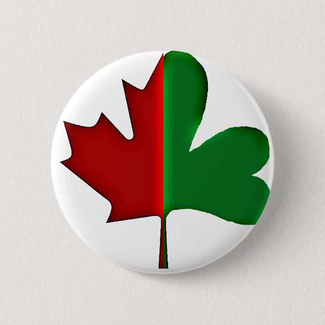 Irish Canadian 6 Cm Round Badge (Front)