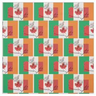 IRISH CANADIAN FLAGS Proud Heritage Fabric