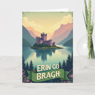 Irish Castle Scene Art Card