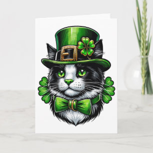 Irish Cat St Patricks Day Catricks Day Kitty Kitte Card