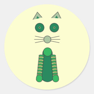 Irish CAT T-Shirt Classic Round Sticker