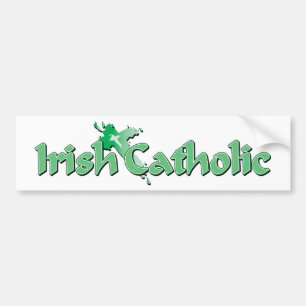 Irish Catholic Cross Bumper Sticker