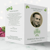 Irish Catholic funeral program, memorial (paper)