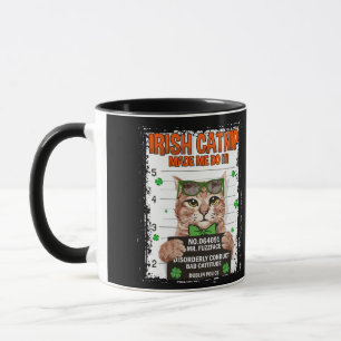 Irish Catnip St Patrick's Day Shamrock Cat Mug