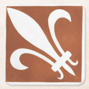 Irish Celtic Art Design Red Tile Square Paper Coaster