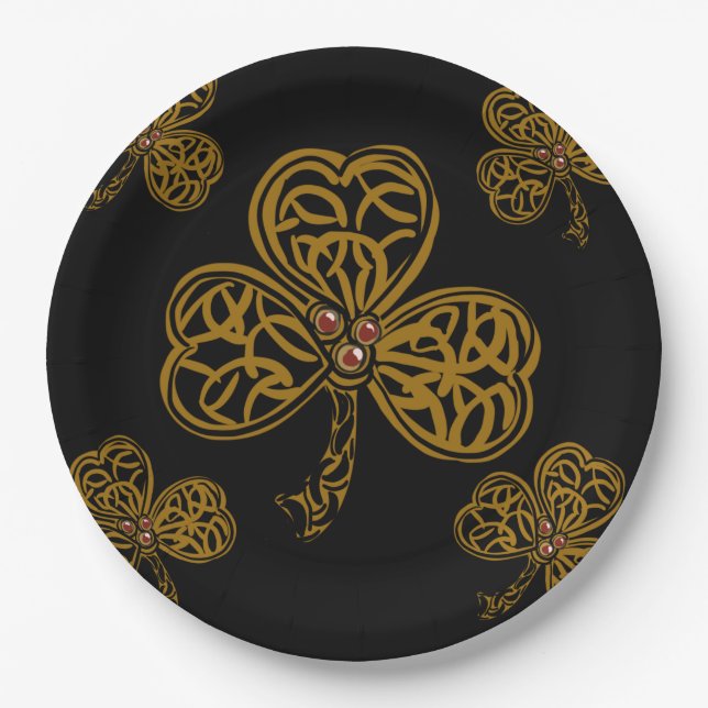 IRISH CELTIC ART PAPER PLATE (Front)