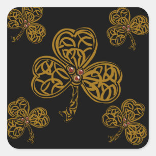 IRISH CELTIC ART SQUARE STICKER