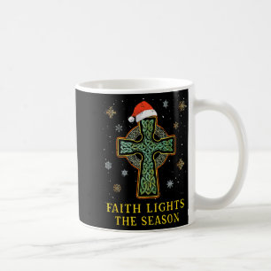 Irish Celtic Cross Knot Christian Faith Santa Hat  Coffee Mug