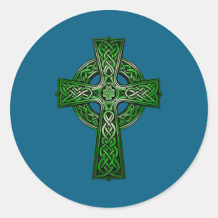 Irish Celtic Cross Knot Christian Holy Trinity Sco Classic Round Sticker