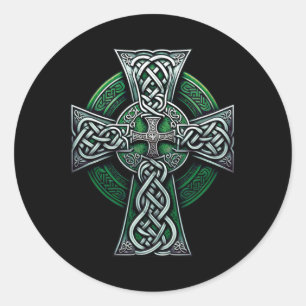 Irish Celtic Cross Knot Christian Holy Trinity Sco Classic Round Sticker
