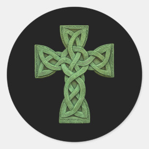 Irish Celtic Cross Knot Christian Holy Trinity Sco Classic Round Sticker
