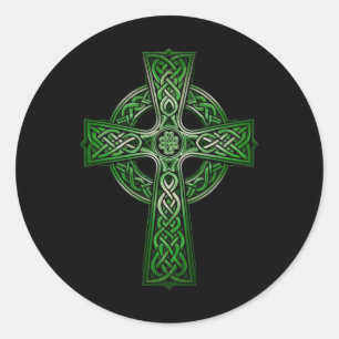 Irish Celtic Cross Knot Christian Holy Trinity Sco Classic Round Sticker