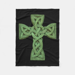 Irish Celtic Cross Knot Christian Holy Trinity Sco Fleece Blanket