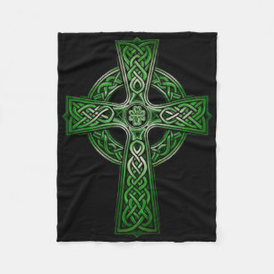 Irish Celtic Cross Knot Christian Holy Trinity Sco Fleece Blanket