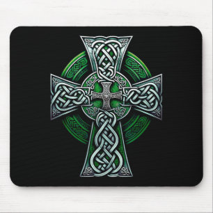 Irish Celtic Cross Knot Christian Holy Trinity Sco Mouse Pad