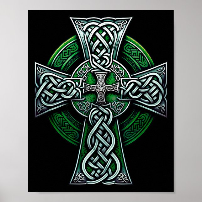 Irish Celtic Cross Knot Christian Holy Trinity Sco Poster (Front)