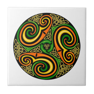 Irish Celtic Design Mandala,Ceramic Tile