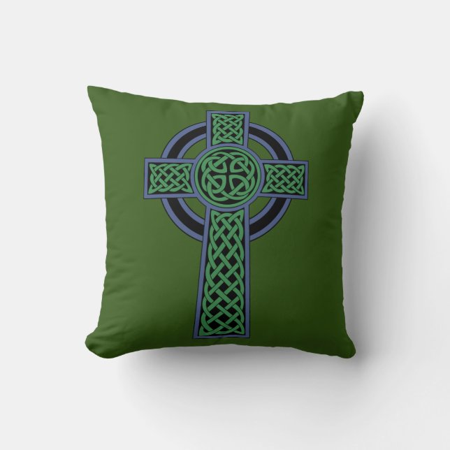 Irish Celtic Knot Cross Cushion (Front)