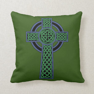 Irish Celtic Knot Cross Cushion