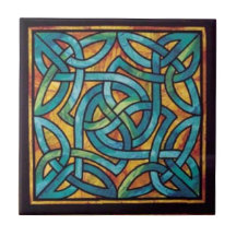 Irish Celtic Knot Design Ceramic Tile