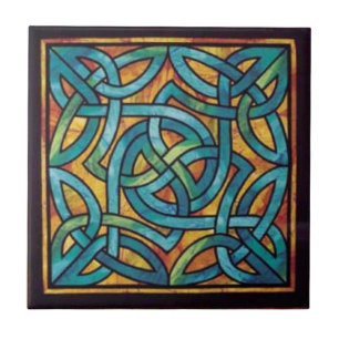 Irish Celtic Knot Design Ceramic Tile