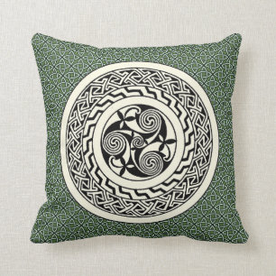 Irish Celtic Knot Reversible Throw Pillow