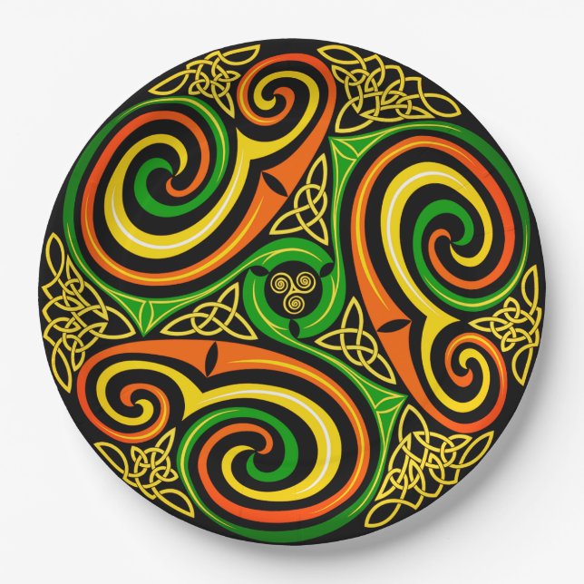 Irish Celtic Paper Plates (Front)